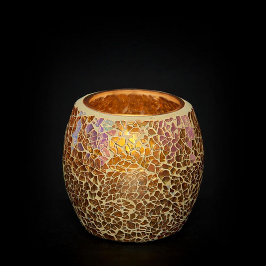 Yankee Candle Glam Mosaic Gold Votive Holder Extra Image 1